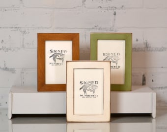 4x6 Picture Frame in 1x1 Flat Style and in Finish Color OF YOUR CHOICE - Rustic 4x6 Photo Frame - Gallery Frames 4 x 6 inch