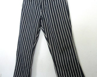 Levi's For Gals High Waist Slight Flare Blue Denim White Stripe Vintage ...