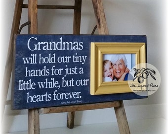 Grandmother Gift Quote Grandmas Hold Our Tiny Hands For Just