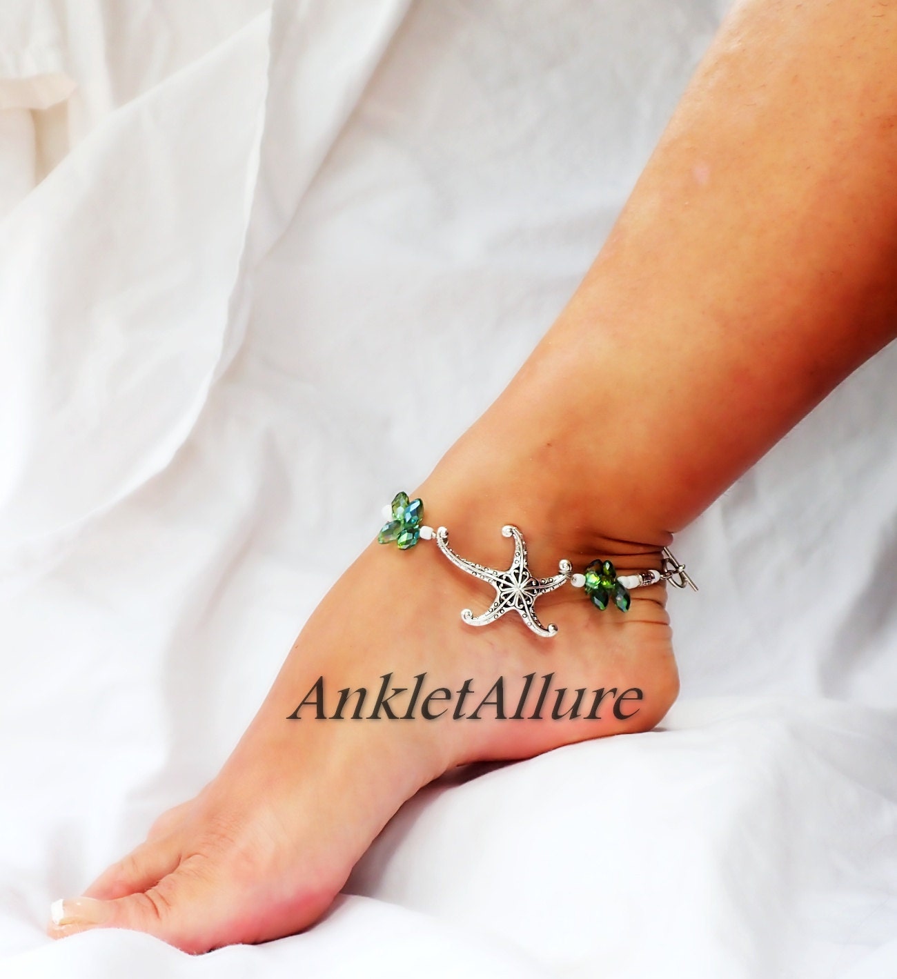 Beach Feet Starfish Anklet Cruise Vacation Ankle Bracelet Sea