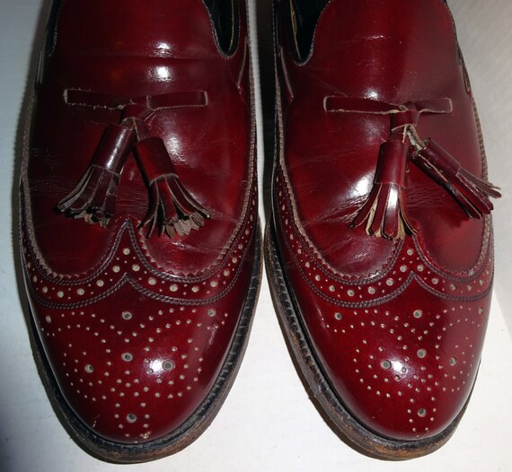 Florsheim Imperial Wingtip Shoes 10.5 C vintage leather dress loafers ...