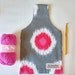 Grey, Pink, White & Maroon Reversible Yarn Bag for Crochet or Knitting S16