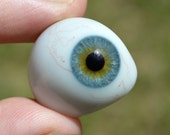 Prosthetic Glass Eye - Antique Circa 1910's - Hand Blown in Gemany / Austria - Rare Medical Collectable - Vibrant Hazel Color - Oddity Prosthetic Glass Eye - Antique Circa 1910's - Hand Blown in Gemany / Austria - Rare Medical Collectable - Vibrant Hazel Color - Oddity