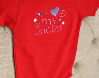 I Love My Uncles Onesie