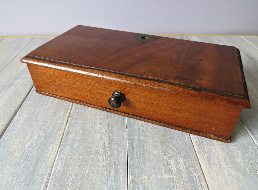 Vintage Wooden Box with Drawer – Old Wooden Box – Vintage Wooden Box ...