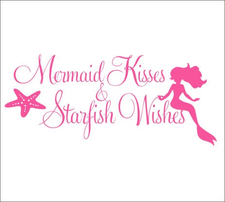 Download Mermaid Kisses Wall Decal Starfish Wishes Wall Decal Vinyl