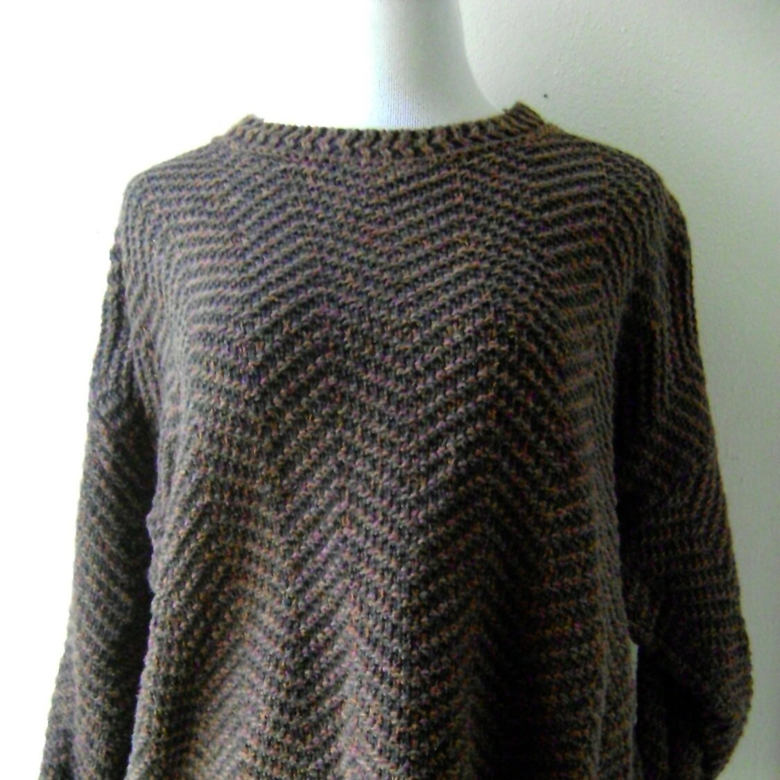 90s Brown Grunge Sweater Vintage Mens Knit by roadkillvintage
