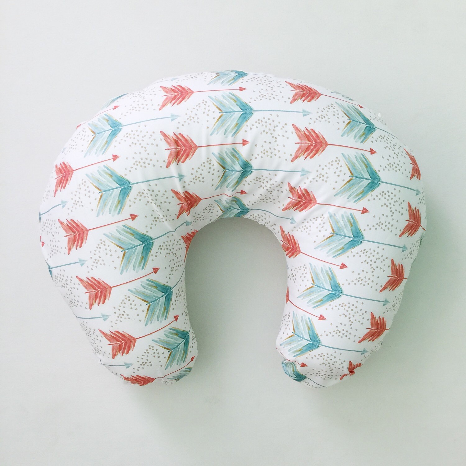 Boppy Cover Coral Golden Arrows. Boppy. Nursing by iviebaby