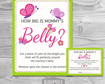 bump baby template card Favors Baby Shower Butterfly Tags Gift DIY EOS Balm