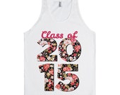 Class of 2015 Floral | Graduation Shirts | White Tank