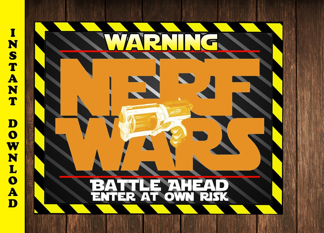 Download Printable Nerf Wars Blaster Party by PartyPrintable