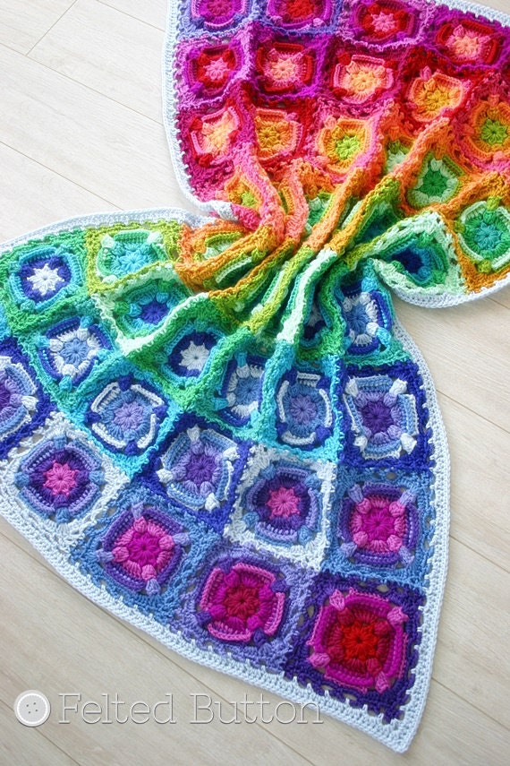 Crochet Pattern Kaleidoscope Eyes Blanket Throw Afghan