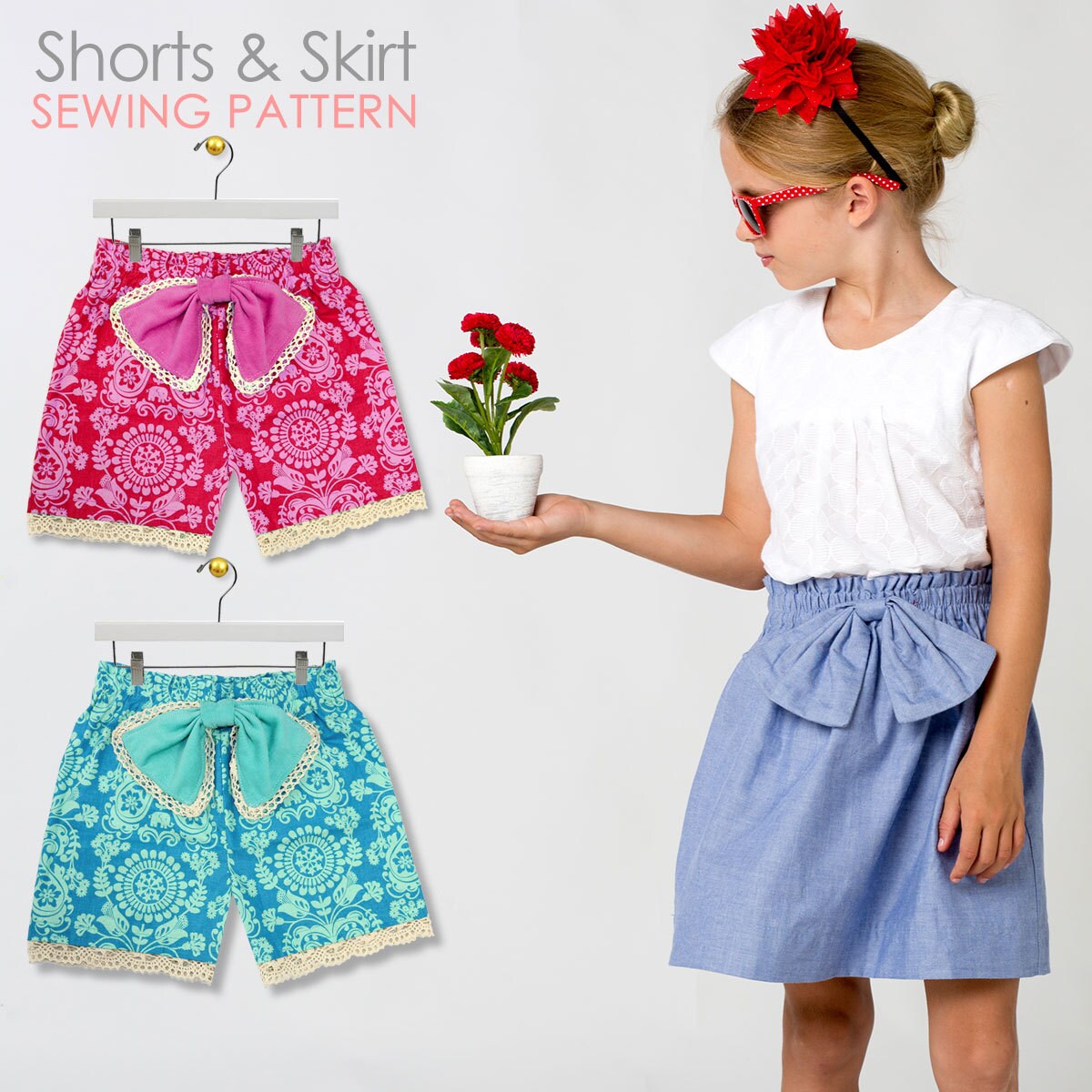 EASY girls shorts & skirt pattern by MyChildhoodTreasures on Etsy