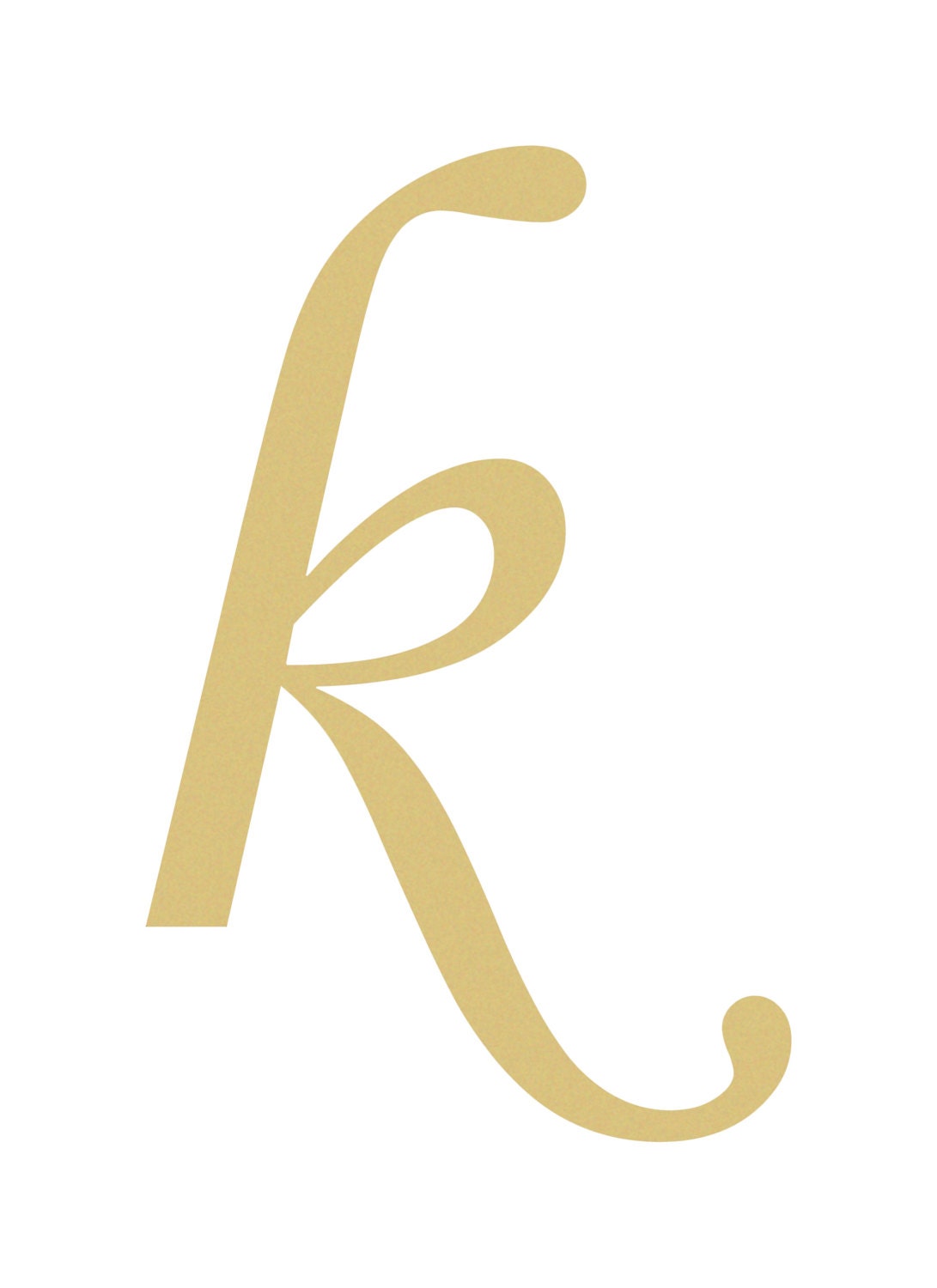 Unfinished LOWERCASE Letter k MONOTYPE Paintable