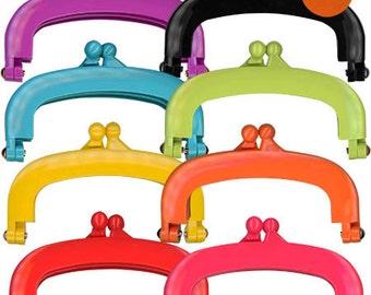 Jelly Clip 4" Purse Frame - Purple, Red, Green, Hot Pink, Yellow, Orange, Turquoise, Black by Lecien