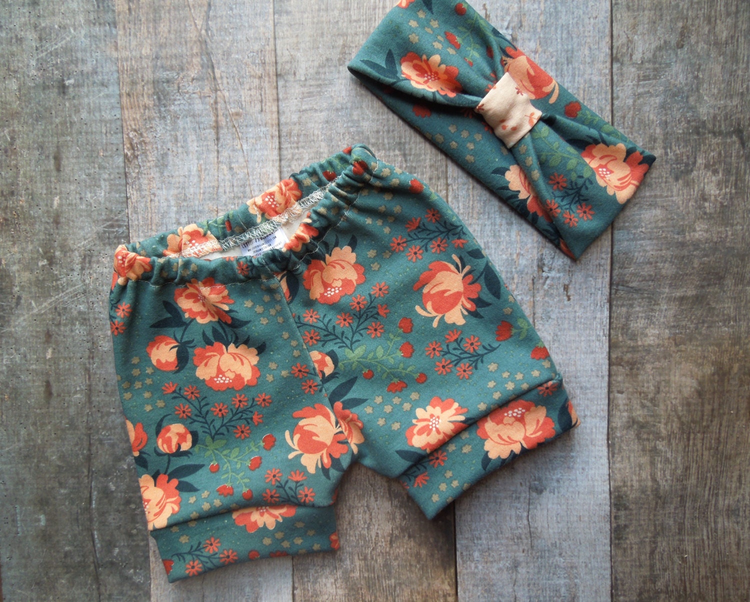 Organic Baby Girl Clothes Baby gift set Headband pant set