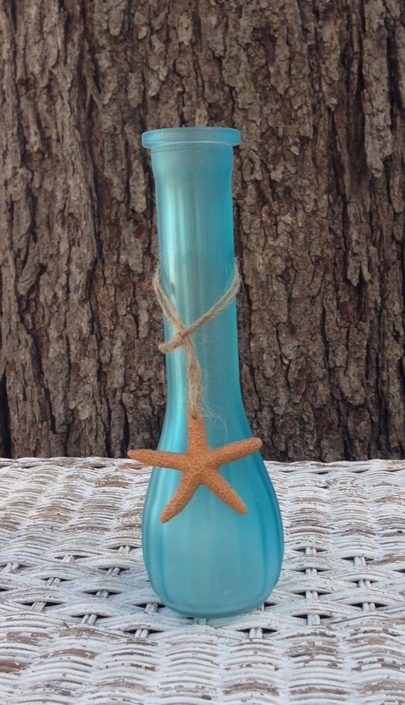 Items Similar To Aqua Blue Sea Glass Inspired Turquoise Flower Bud Vase 5873