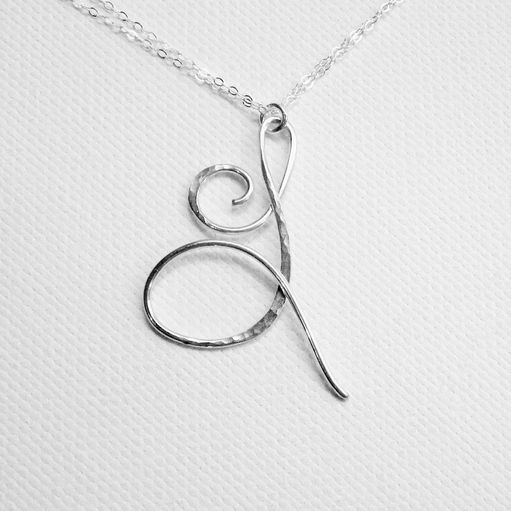 Initial Necklace Letter L Necklace Letter Necklace Personalized Necklace Initial L Necklace Sterling Silver Gold Letter Necklace