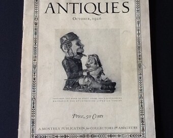 The magazine antiques October 1926 cast iron toy bank guns antique glass