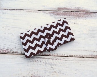 Womens Wallet | Chevron Wallet | Handmade Wallet | Checkbook Wallet | Credit Card Wallet | Zippered Wallet | Womens Large Wallet