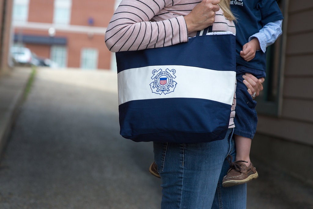 Coast Guard ODU Regatta Tote Coastal Bottle Caps Lining