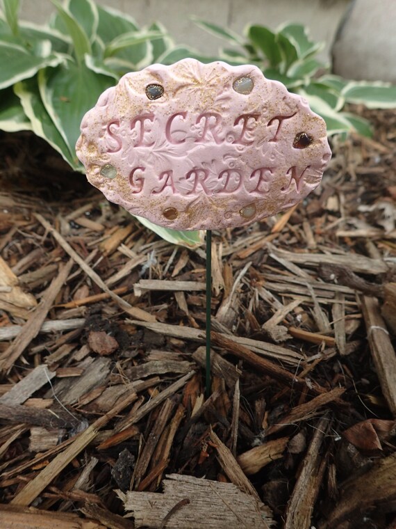 581 New fairy light signs 542 Miniature Fairy Garden Sign Secret Garden in by DreamingofFaerie 