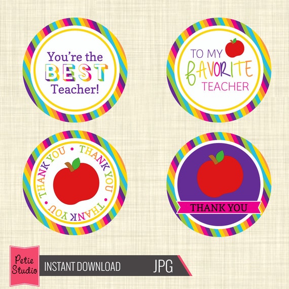 Printable Apple Labels // Teacher Appreciation Stickers