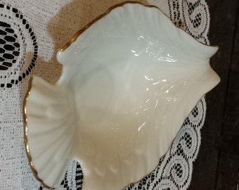 Lenox 24 KT Gold Dove Bird Candy Jewelry Trinket Dish Bowl 8 inch