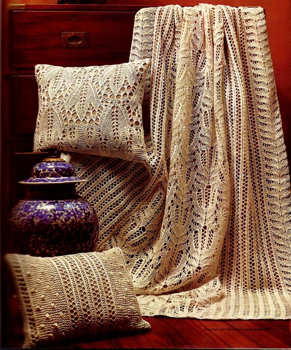 Frost Flower Lace Afghan with Popcorn Lace by MomentsInTwine