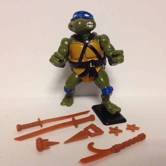 88' complete TMNT Plastic Head Leonardo Vintage Action