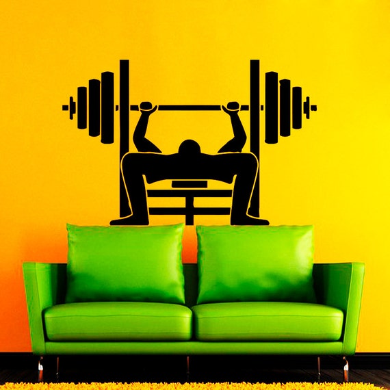 Wall Decals Weight Lifting Workout Decal Vinyl Sticker Sport