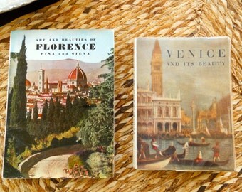 1958 Vintage Tourist Pocket Travel Guide Books to Italy
