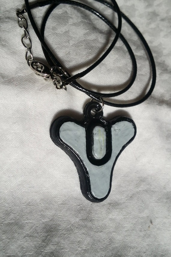 Destiny Video Game Logo Pendant Necklace. Destiny Symbol 3D