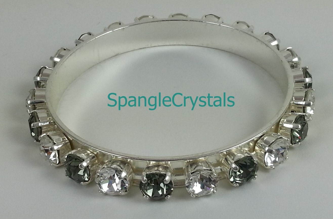 Swarovski Bangle Black Diamond and Crystal Handset Bangle 2