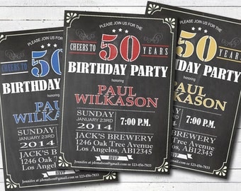 Casino 60th birthday invitation. Adult man birthday party
