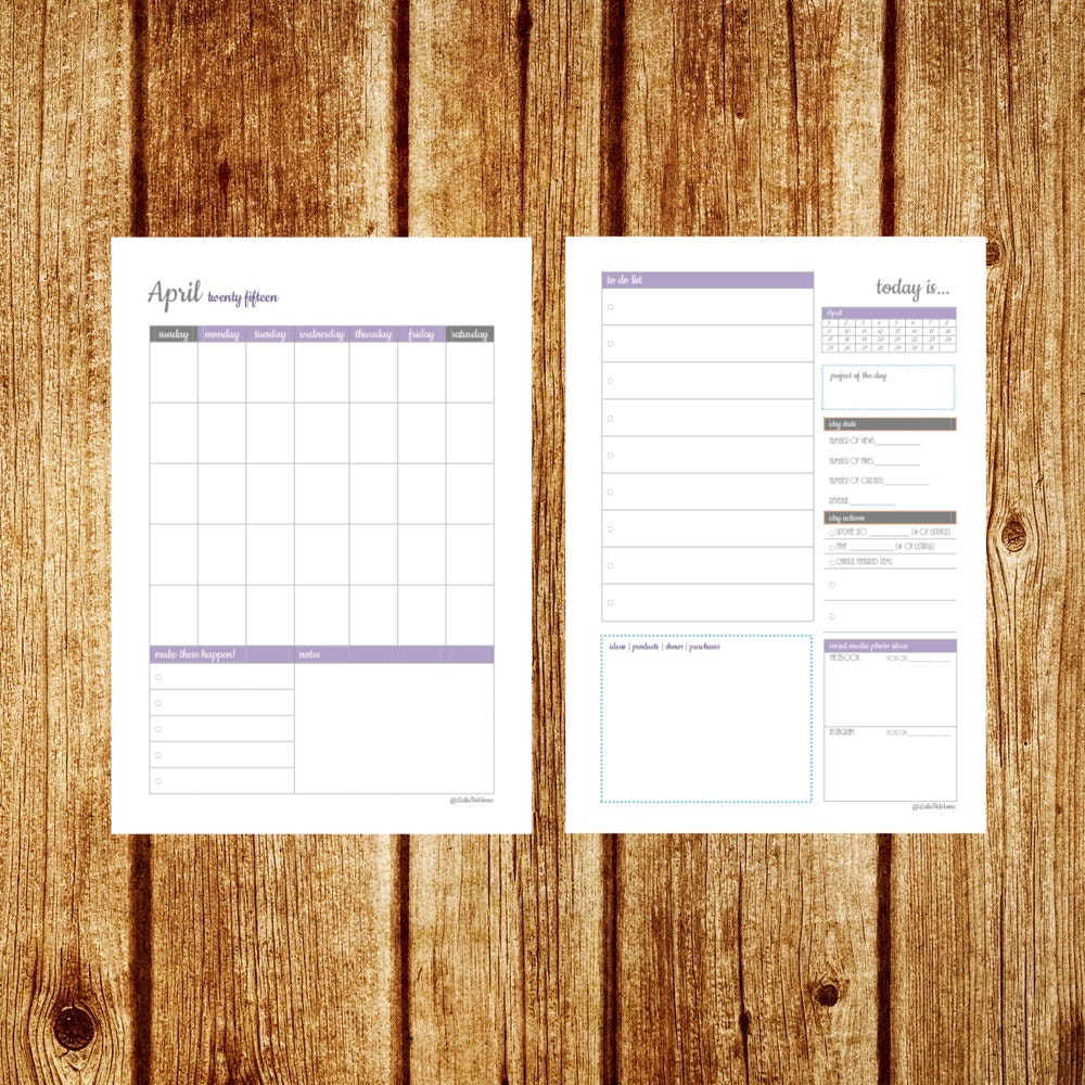 A5 Planner Inserts Filofax inserts A5 inserts A5 printable