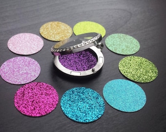 Window Insert for Floating Lockets-Available in Medium & Large-Glitter Back Plate/Disc for Lockets-Gift Ideas