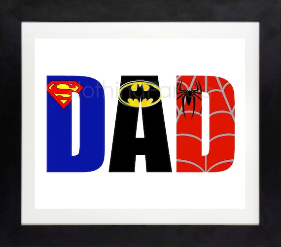Superhero Dad Printable Super Dad Mens Prints