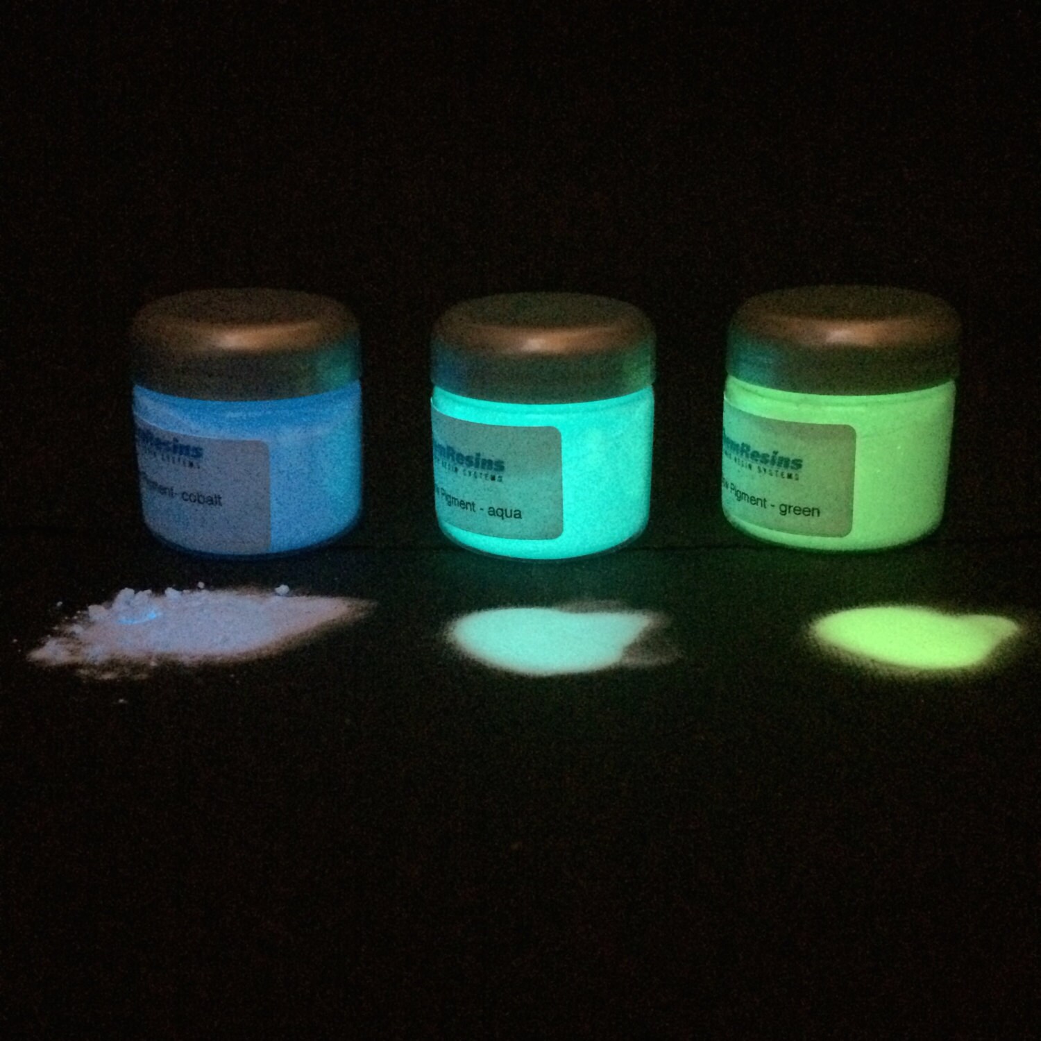100g each glow in the dark pigment photo luminescent blue