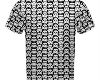 Star Wars Shirt, Stormtroopers Shirt, Men's All Over Print Black and White Stormtroopers Tshirt