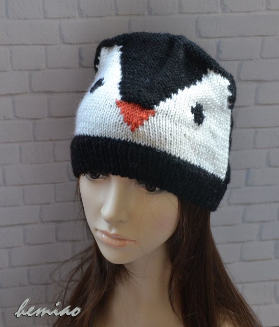 Items similar to The penguin hat,Animal hat,Hand knitted ...
