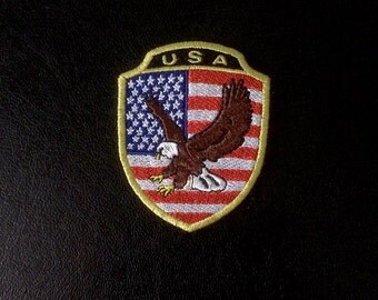 American Flag Patch Eagle, embroidery