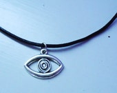 Evil Eye Leather Choker