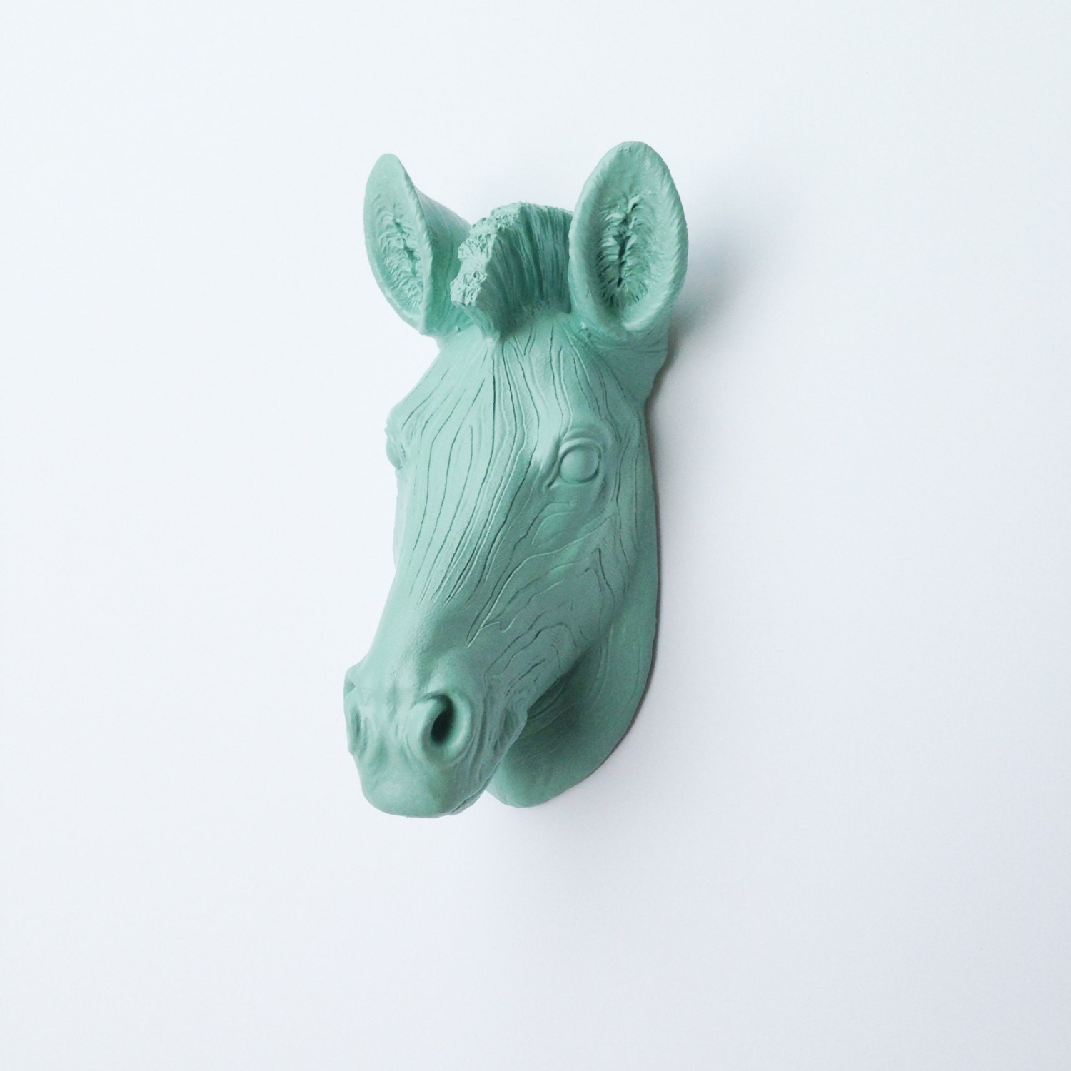 ANY COLOR ZEBRA Head Wall Bust Sculpture // African // Jungle