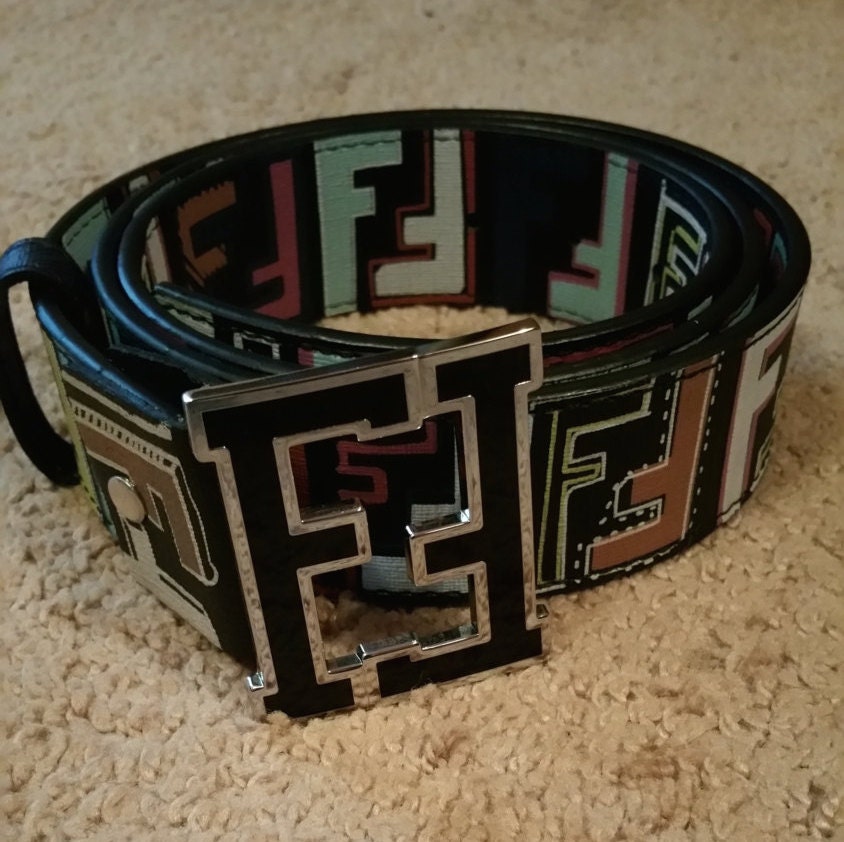 rainbow fendi belt