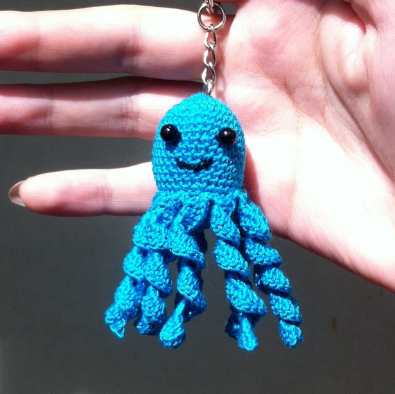 mini octopus plush keychain