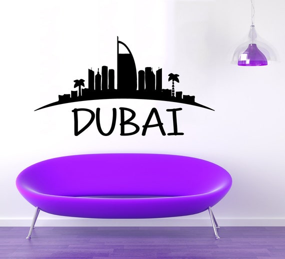 Dubai Wall Decals UAE Landscape City Skyline by