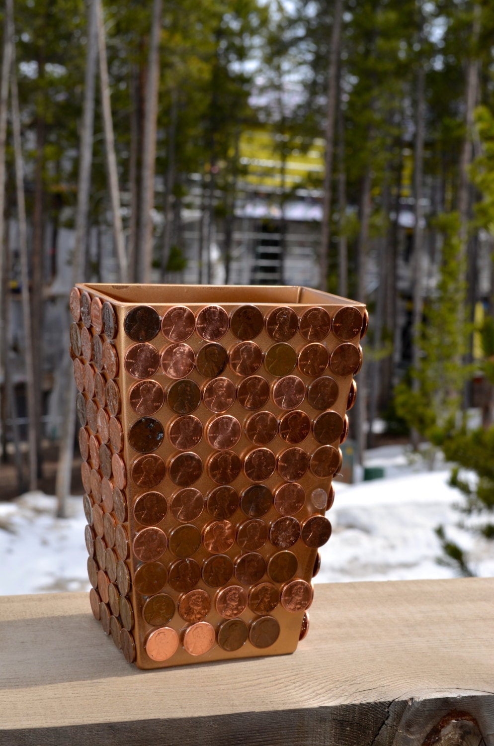 UPCYCLED Flower Vase Glass Vase Penny Vase by WildestWanderlust