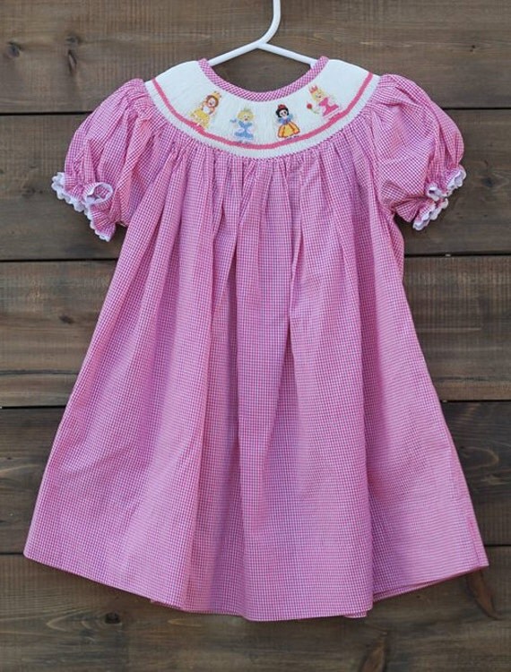 Smocked Disney Princess Inspired Bishop Dress by LaurensLinens