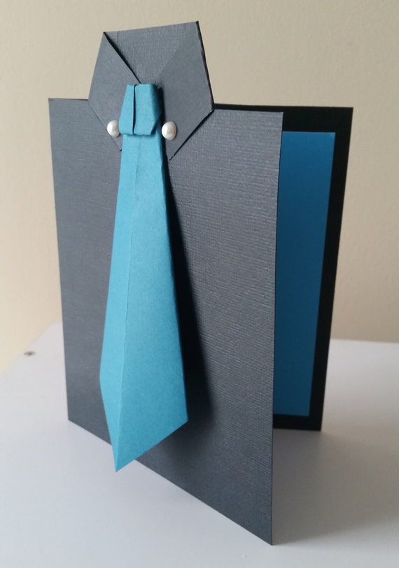 Items similar to Handmade Suit and Tie Greeting Card, Father's Day